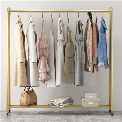 Ħwejjeġ Standard Rod Simple Rolling Metal Garment Rack