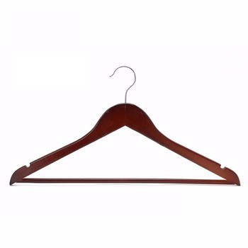 Wooden Pant Hanger Wooden Suit Hangers With Steel Clips And Hooks Nature Wood Collection Skirt Hangers Standard Clothes Hang